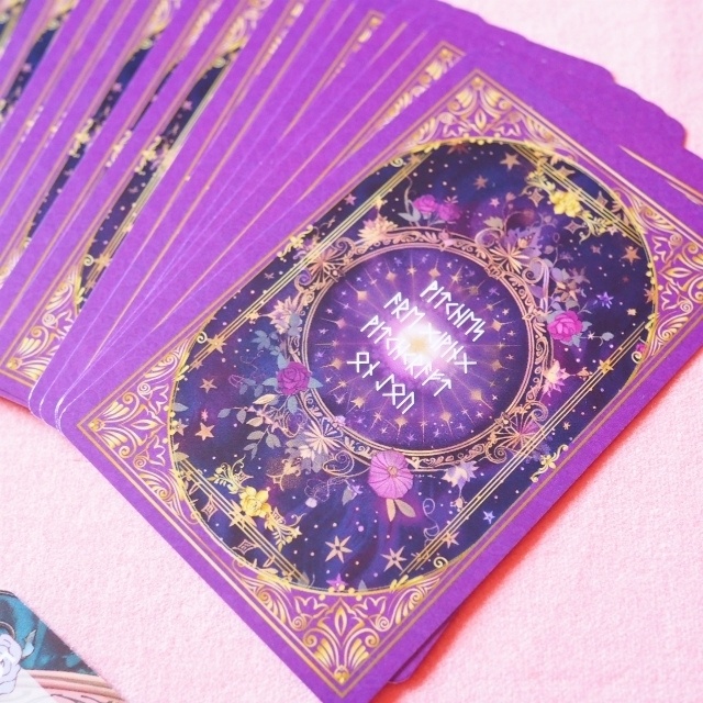 意味付き★魔女のルノルマンカード 初心者 大人気 可愛い 奇麗 美しい 優しい 紫色 小さめデッキ ソウルメイト 恋愛 おすすめ 日本語