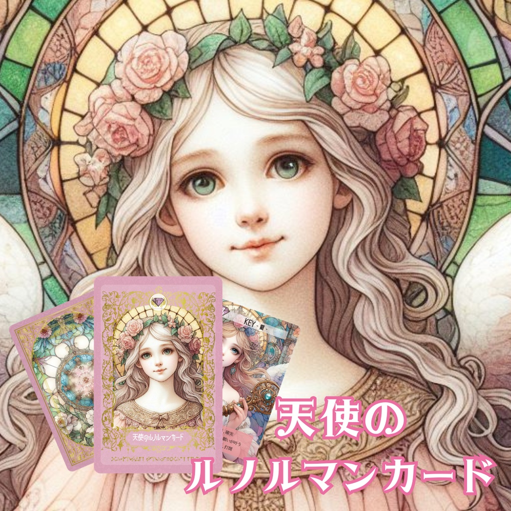 意味付き★天使のルノルマンカード 初心者 大人気 可愛い 奇麗 美しい 優しい 小さめデッキ ソウルメイト 恋愛　おすすめ　日本語