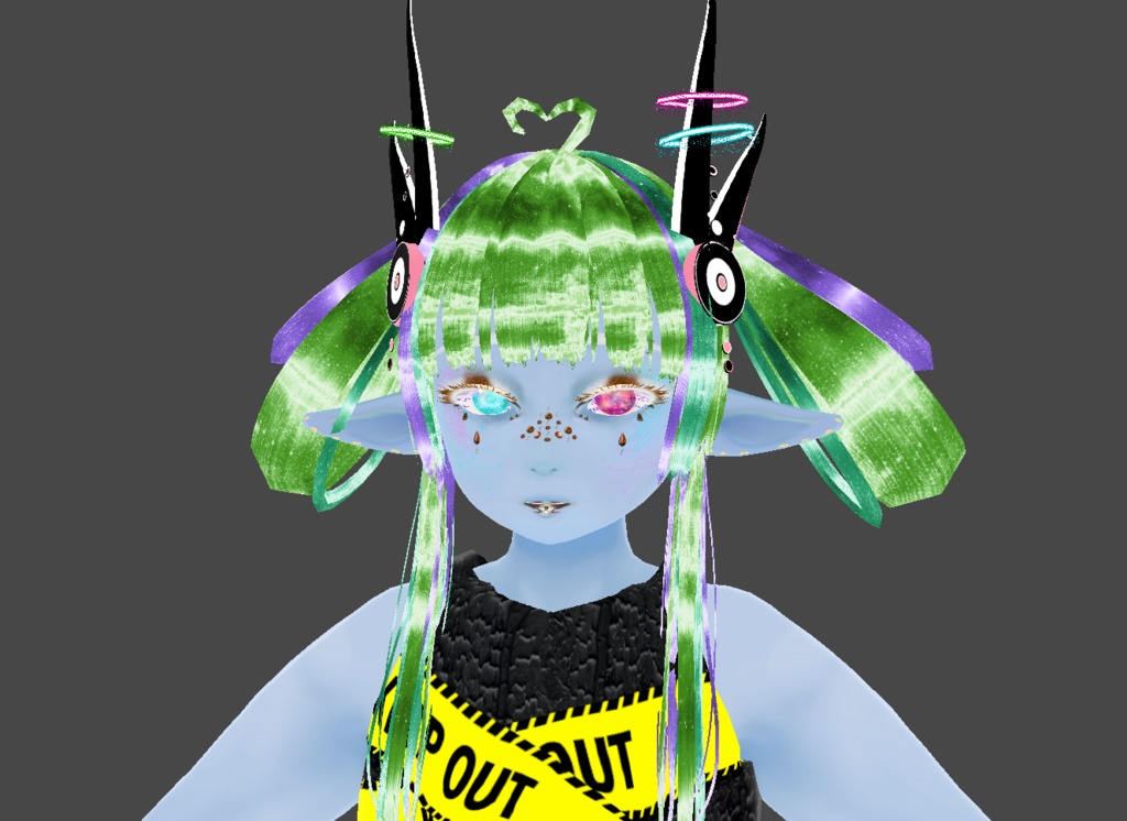 Giant Hair Loops for VRoid