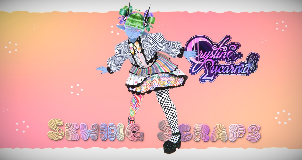 Sewing Scraps - Patchwork Outfit for VRoid