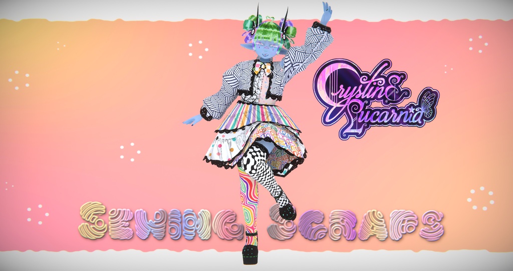 Sewing Scraps - Patchwork Outfit for VRoid