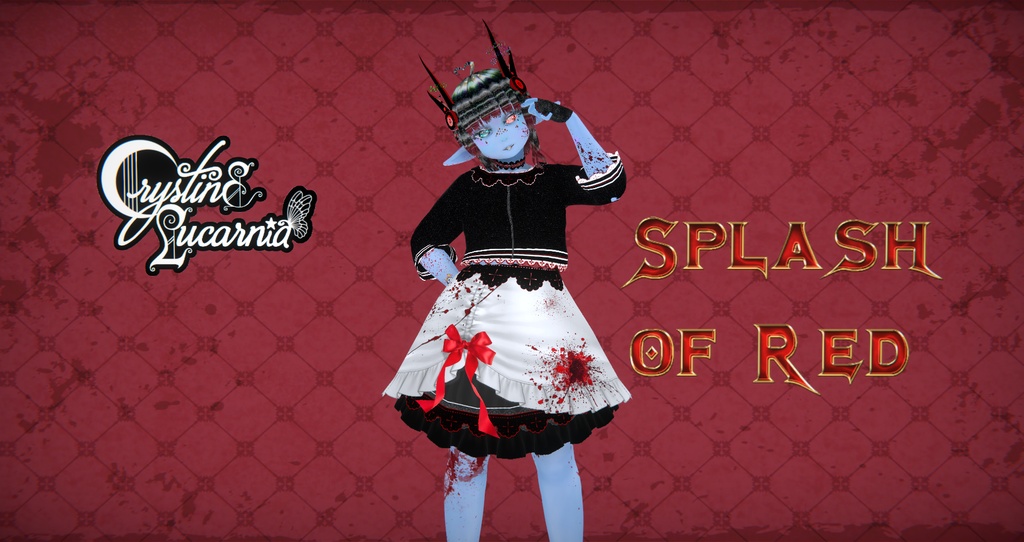 Splash of Red - Bloody Lolita Costume for VRoid