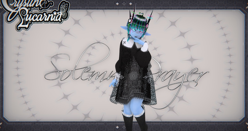 Solemn Prayer - Gothic Lolita Dress for VRoid