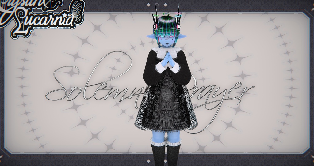 Solemn Prayer - Gothic Lolita Dress for VRoid