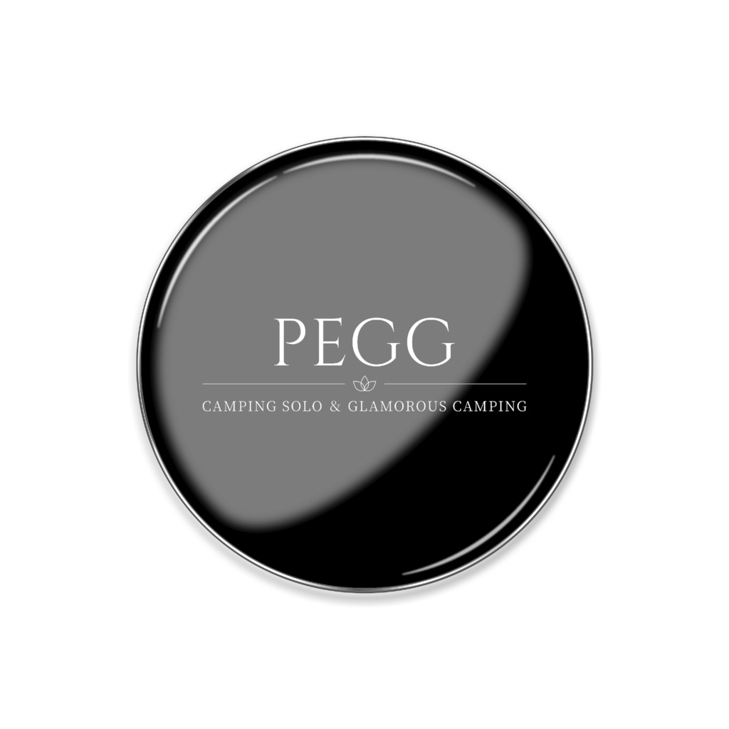PEGGオリジナルピンバッジ(ブラックver.)さり気ないお洒落ポイントとして♪