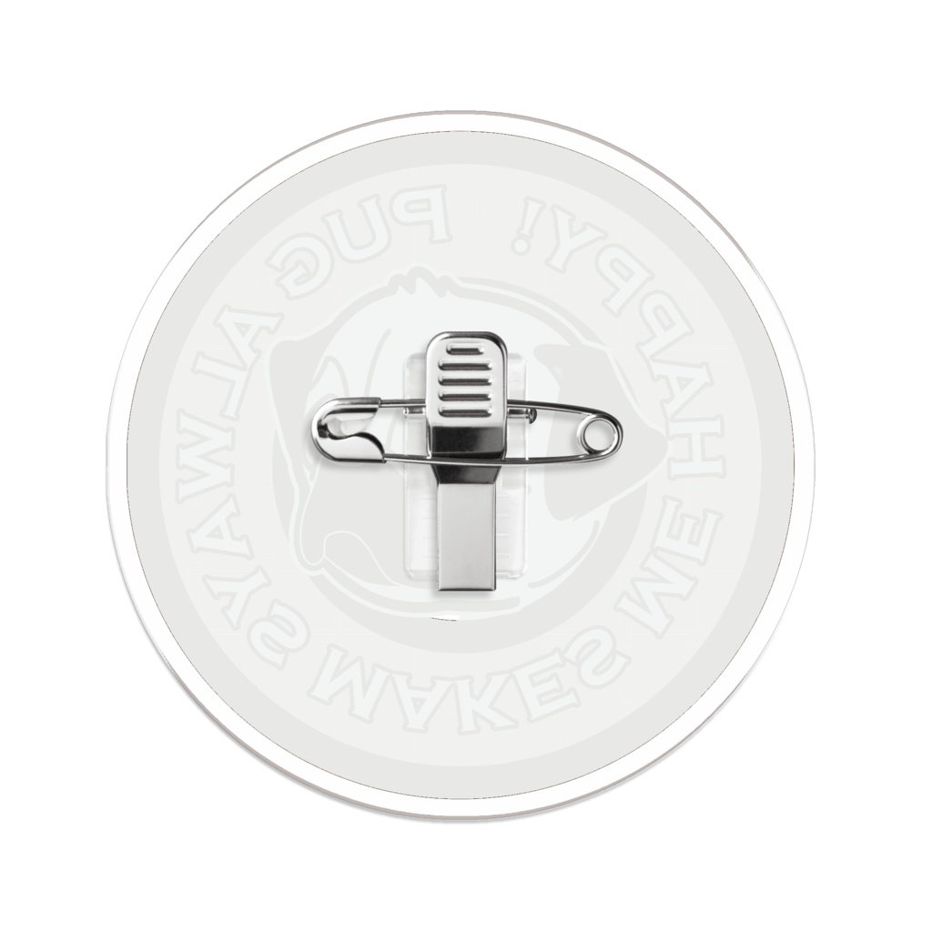 パグアクリルバッジ(ピンク)