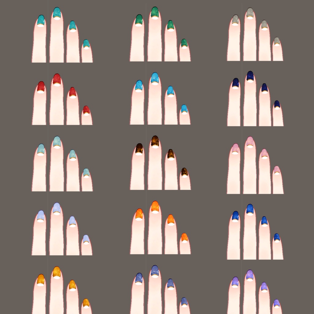 【桔梗(kikyo)ちゃん用】ネイルテクスチャ(30種)