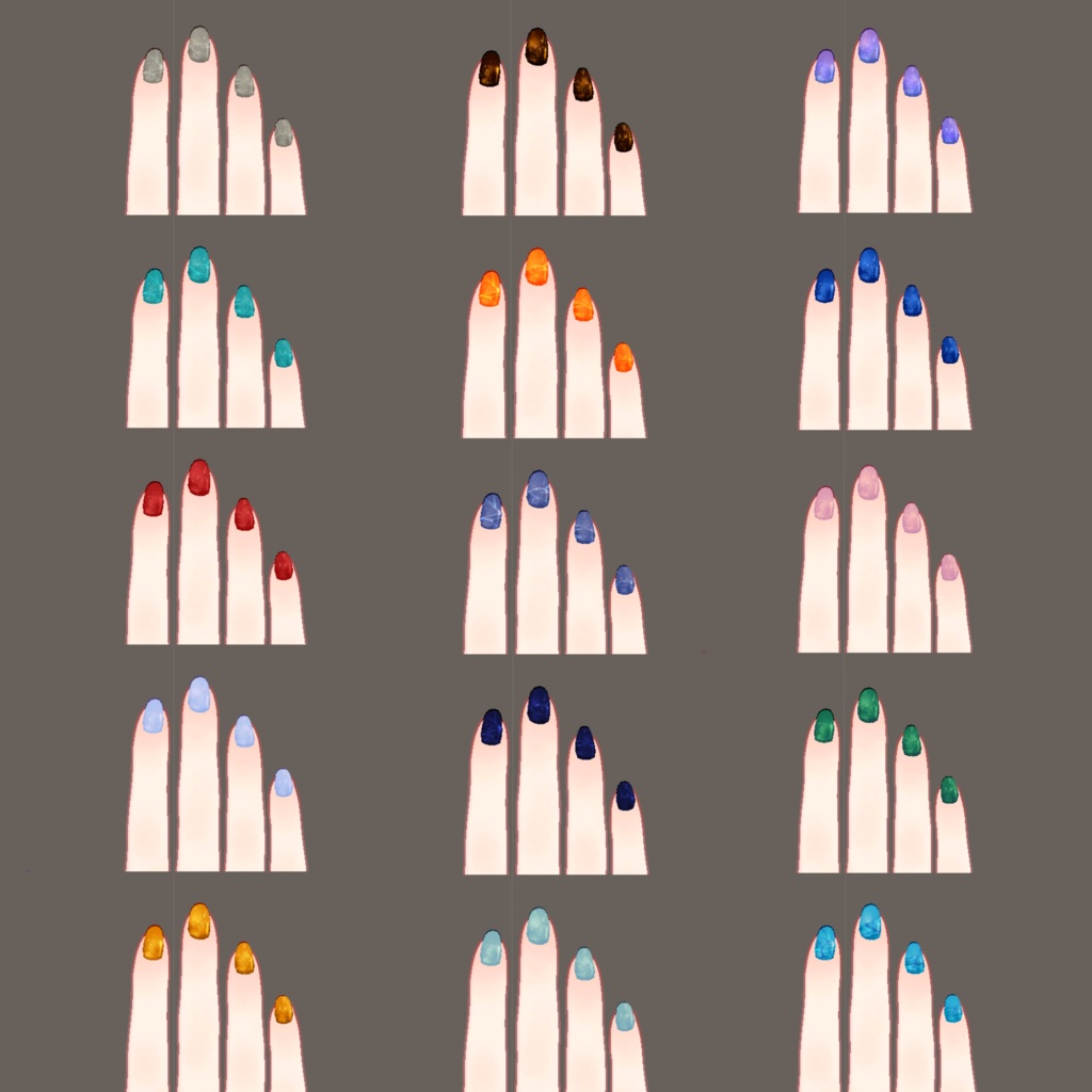 【桔梗(kikyo)ちゃん用】ネイルテクスチャ(30種)