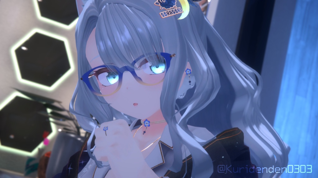 【アクセサリーセット】ネモフィラの涙【チョーカー・ピアス・指輪】