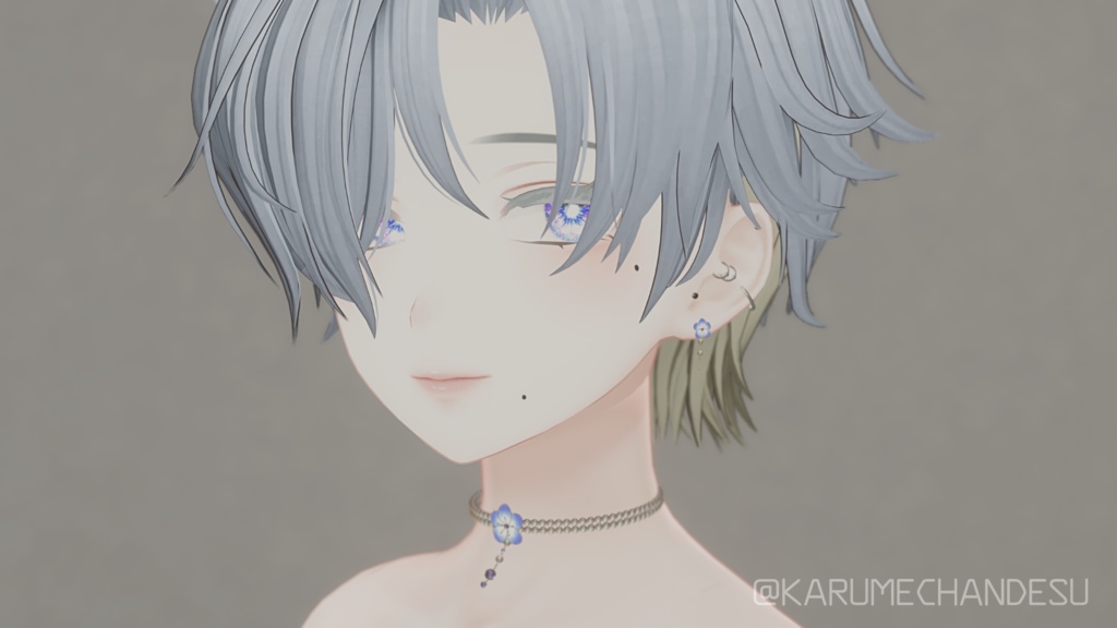 【アクセサリーセット】ネモフィラの涙【チョーカー・ピアス・指輪】