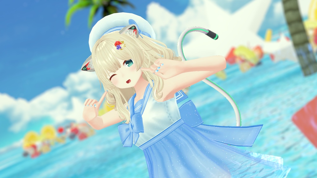 【複数アバター対応】ドルフィンセーラー【水着】