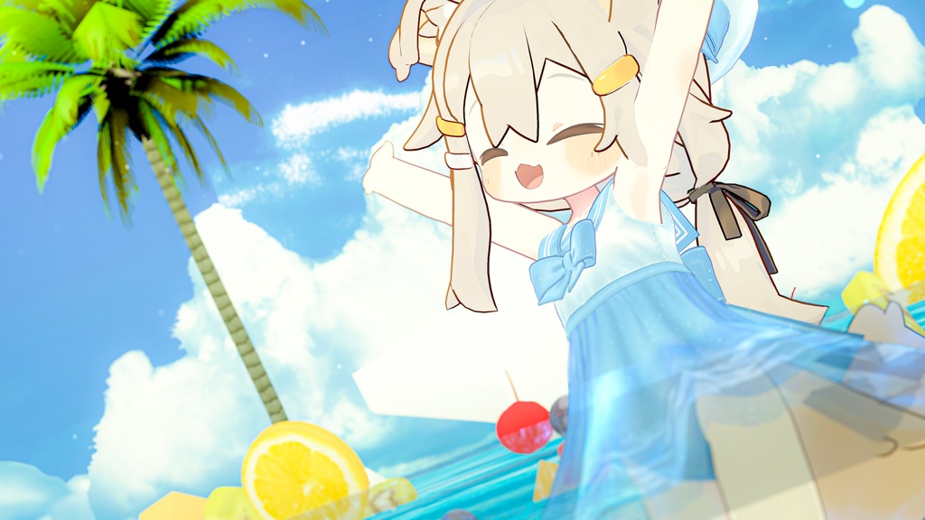 【複数アバター対応】ドルフィンセーラー【水着】