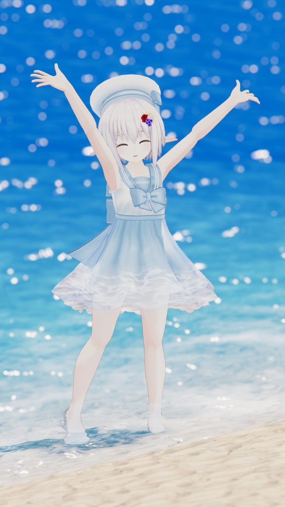 【複数アバター対応】ドルフィンセーラー【水着】