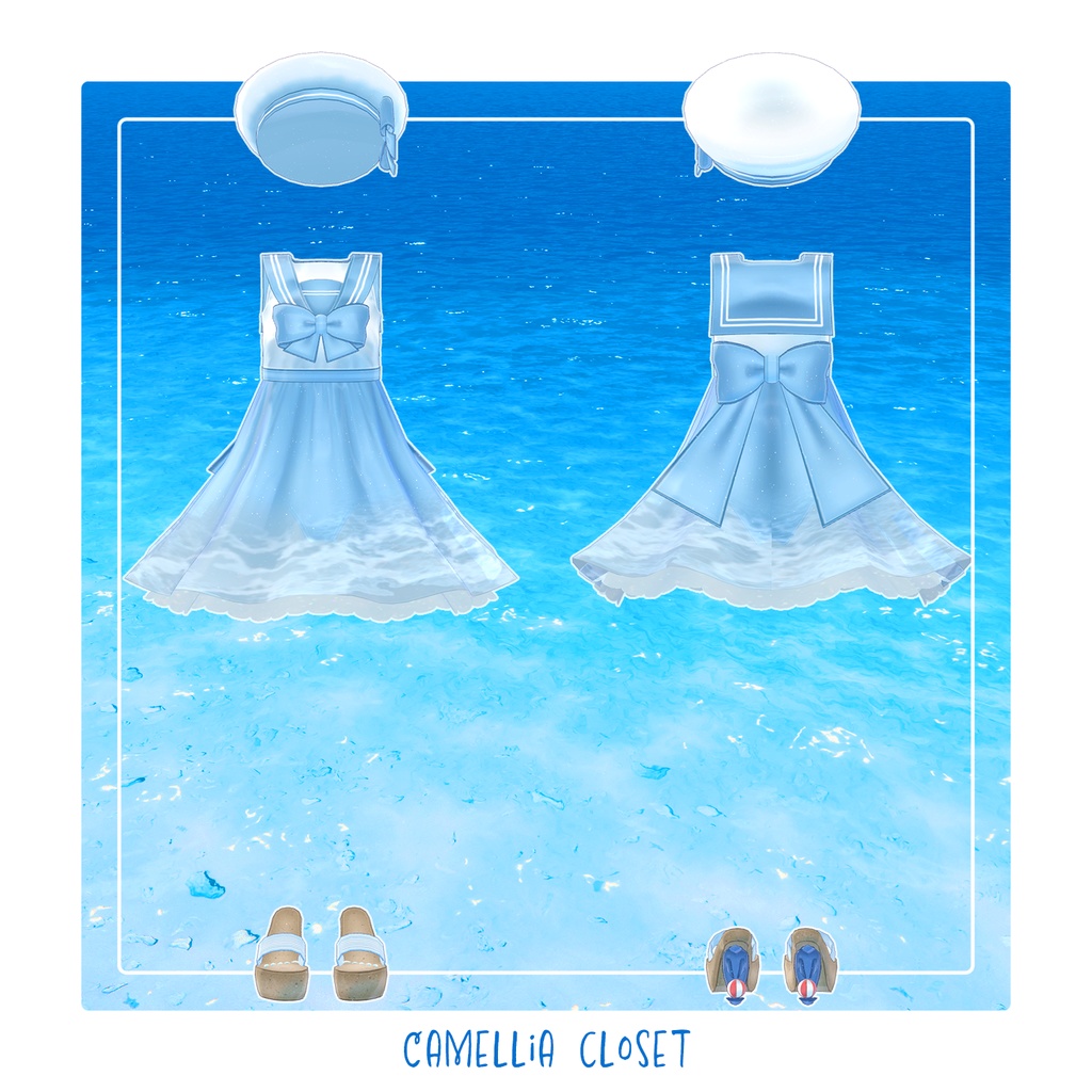 【複数アバター対応】ドルフィンセーラー【水着】