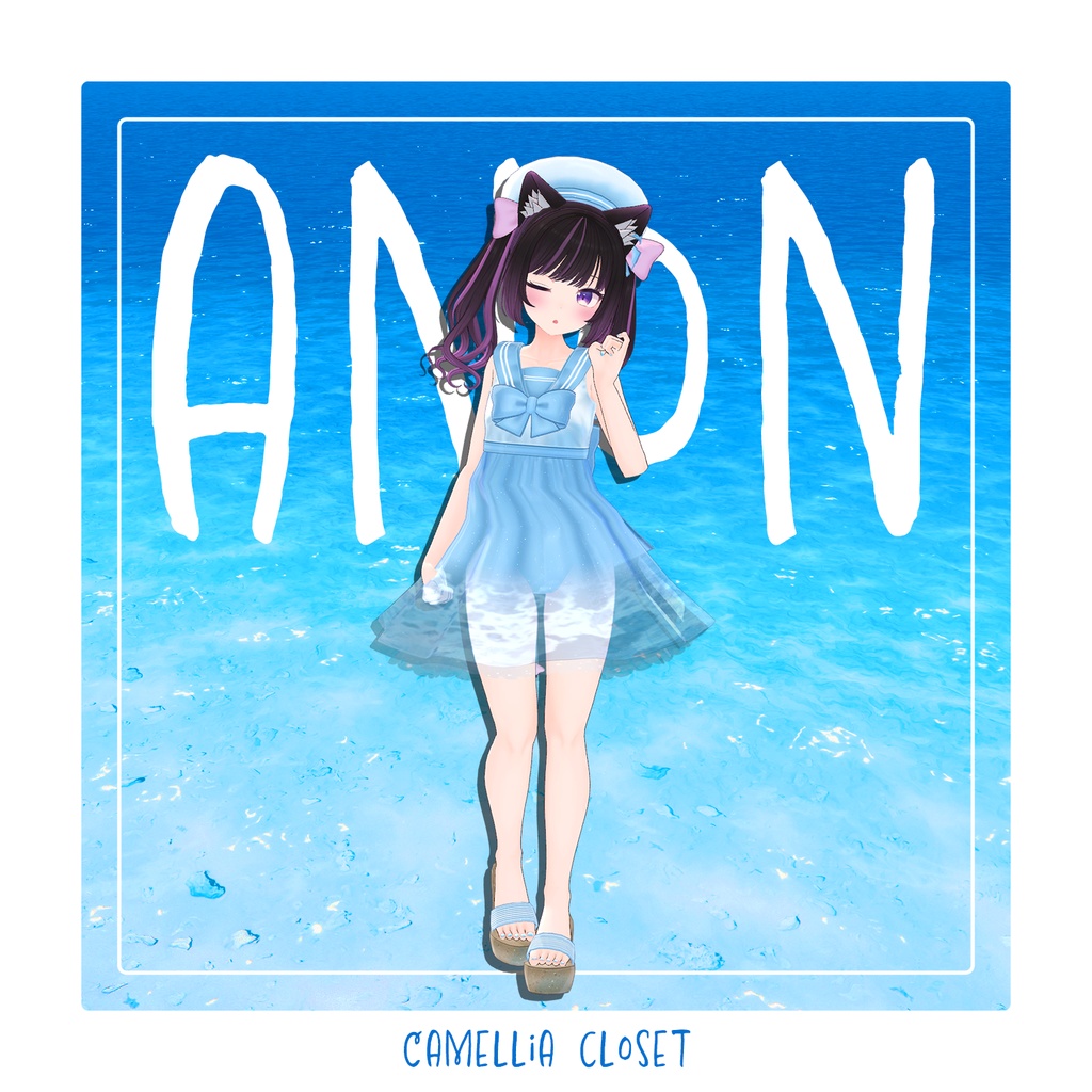 【複数アバター対応】ドルフィンセーラー【水着】