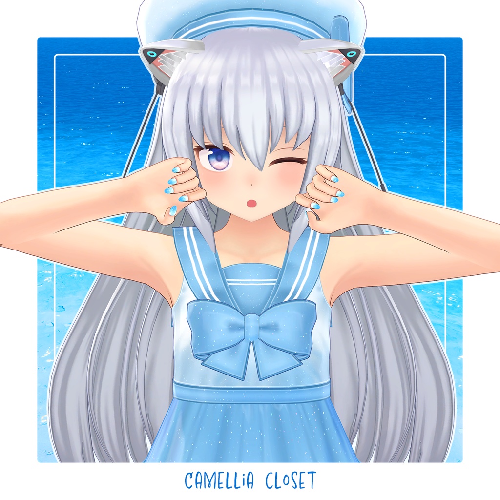 【複数アバター対応】ドルフィンセーラー【水着】