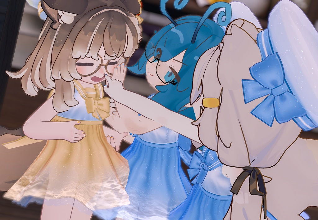 【複数アバター対応】ドルフィンセーラー【水着】