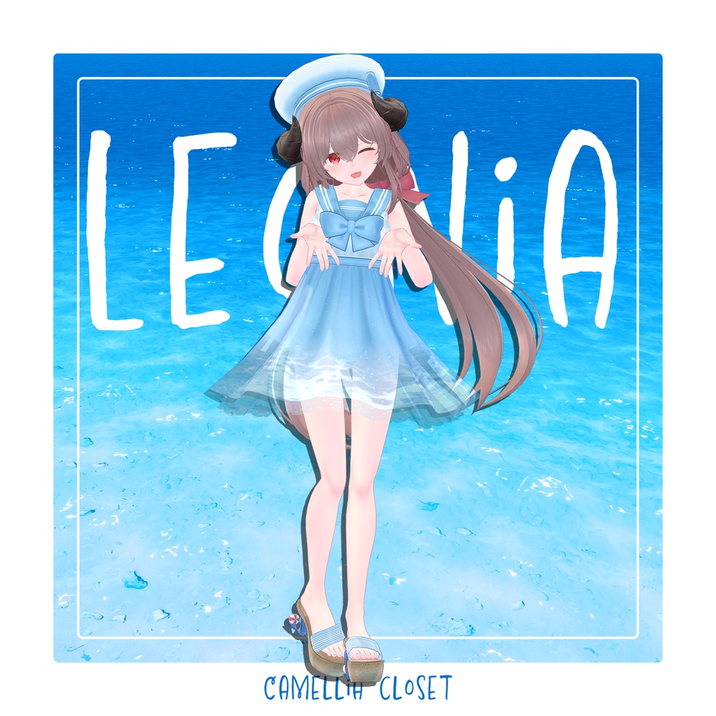 【複数アバター対応】ドルフィンセーラー【水着】