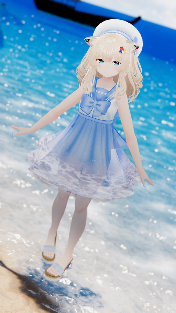 【複数アバター対応】ドルフィンセーラー【水着】