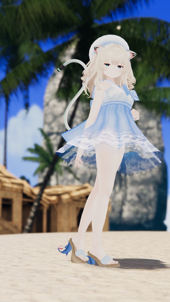 【複数アバター対応】ドルフィンセーラー【水着】