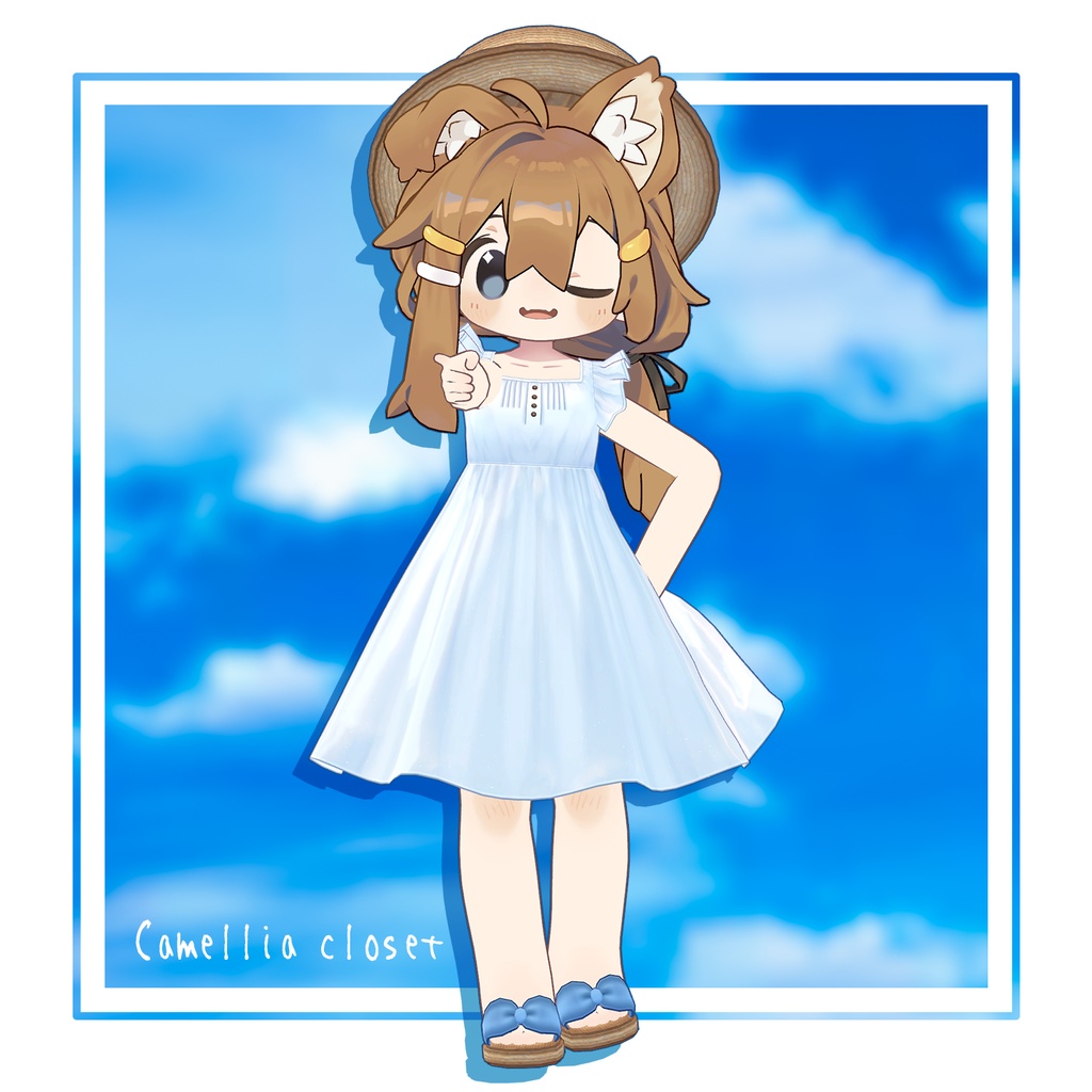 【複数アバター対応】渚のワンピース