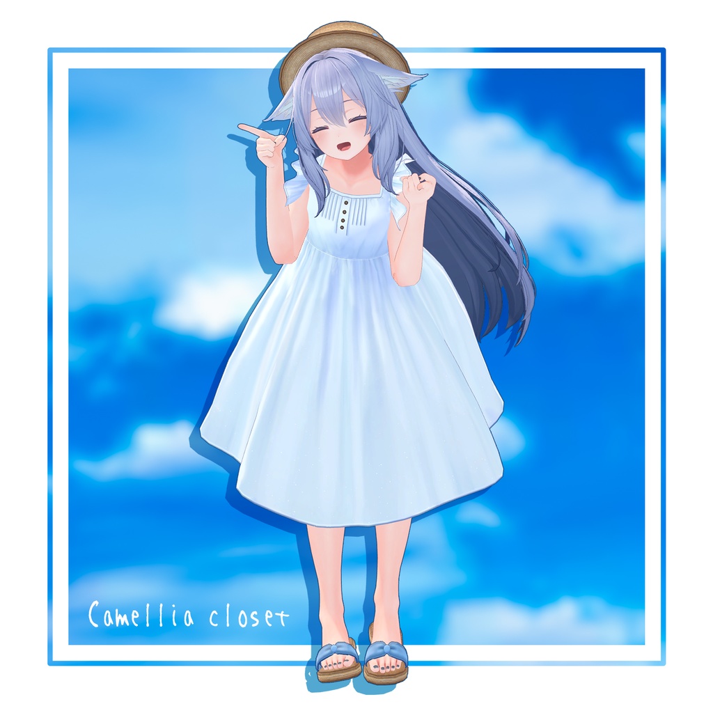 【複数アバター対応】渚のワンピース