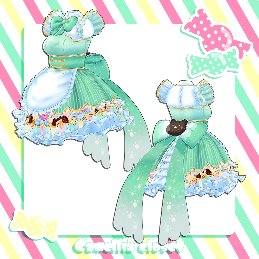 【複数アバター対応】candy pop donut【アイドル衣装】