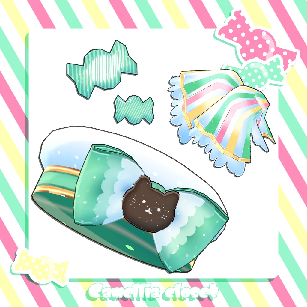 【複数アバター対応】candy pop donut【アイドル衣装】