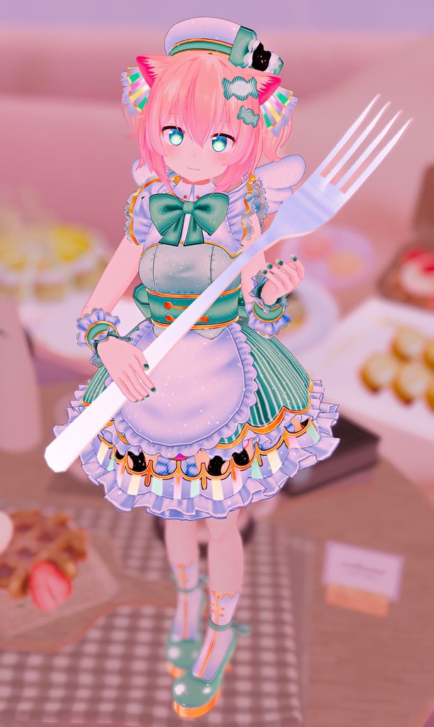 【複数アバター対応】candy pop donut【アイドル衣装】