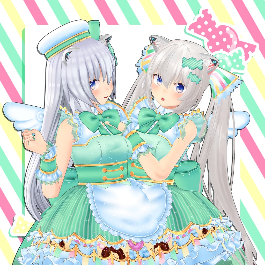 【複数アバター対応】candy pop donut【アイドル衣装】