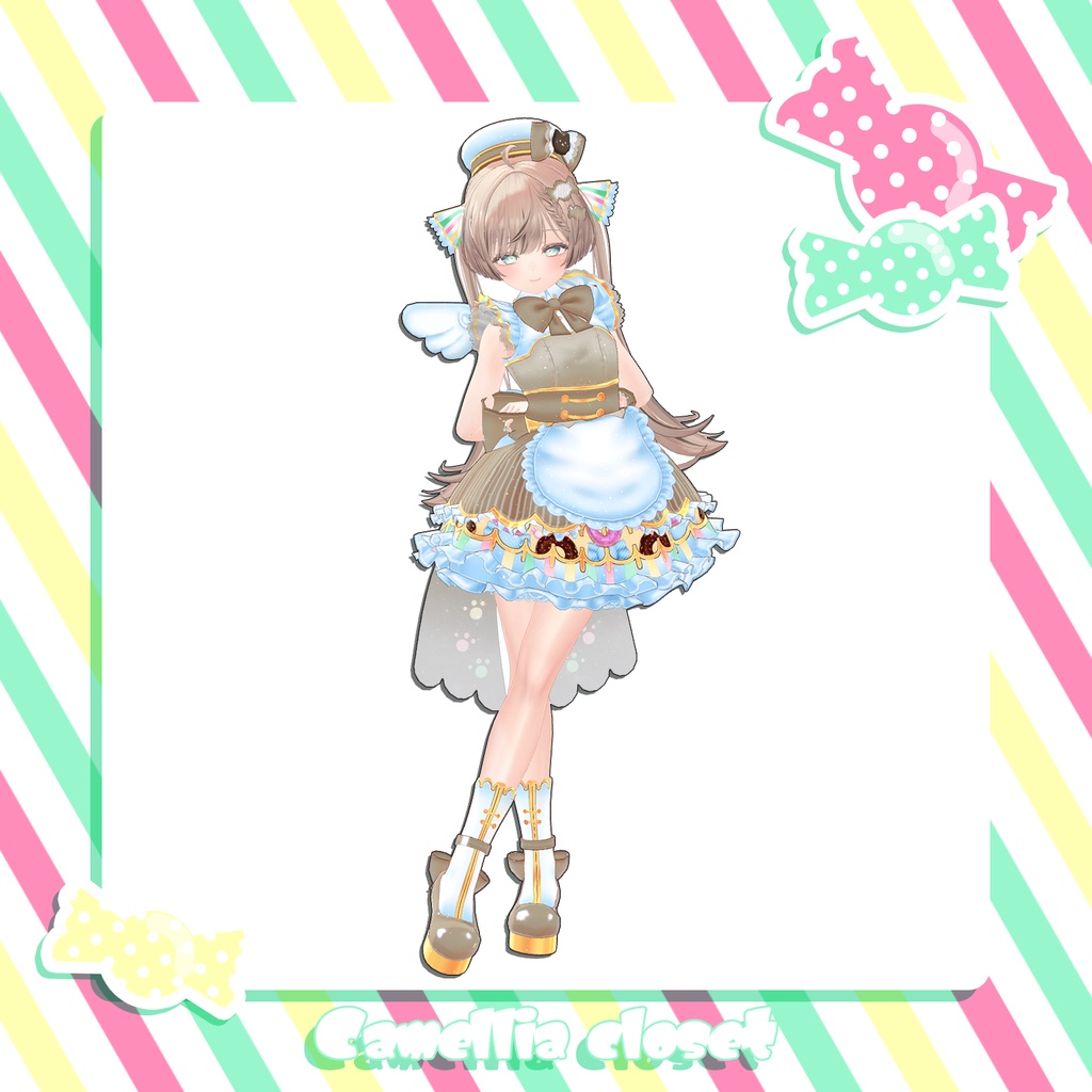 【複数アバター対応】candy pop donut【アイドル衣装】