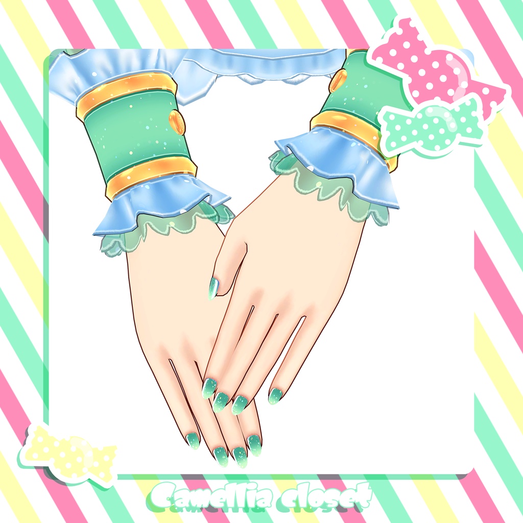 【複数アバター対応】candy pop donut【アイドル衣装】