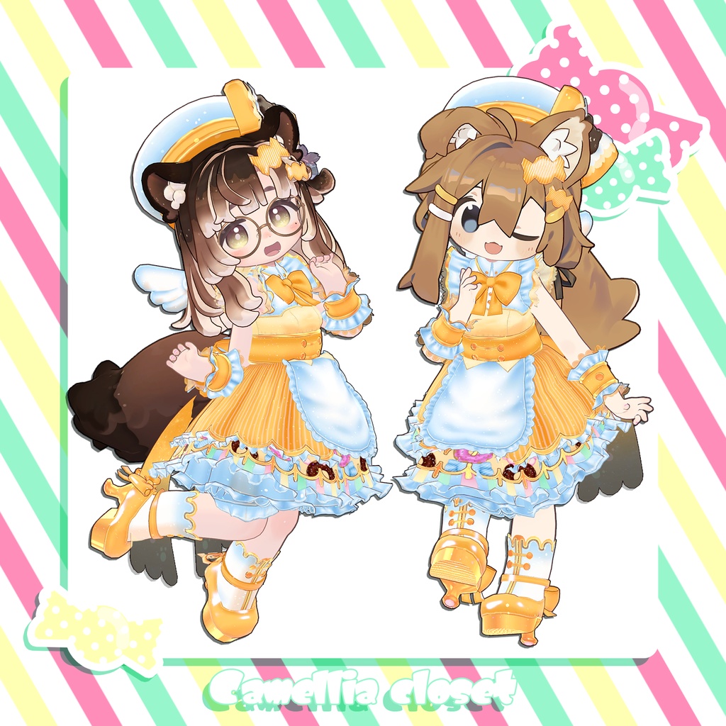 【複数アバター対応】candy pop donut【アイドル衣装】