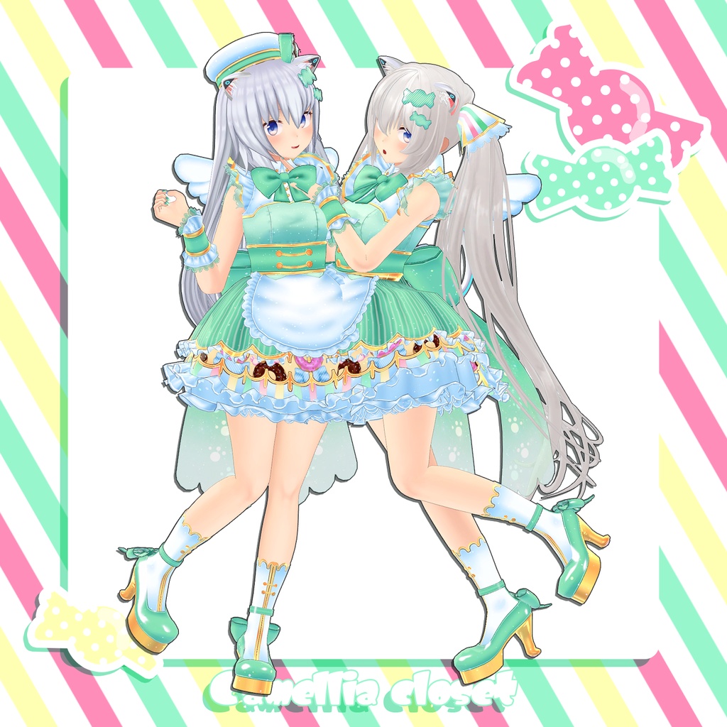 【複数アバター対応】candy pop donut【アイドル衣装】