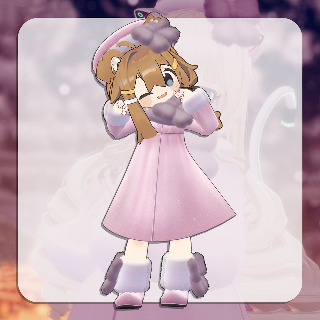 【ますきゃぷらす・まめふれんず対応】もこもこコートセット