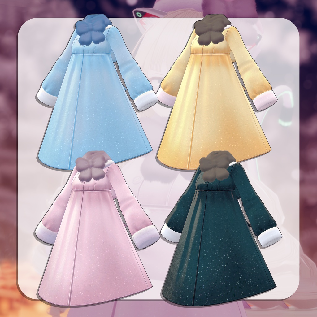 【ますきゃぷらす・まめふれんず対応】もこもこコートセット