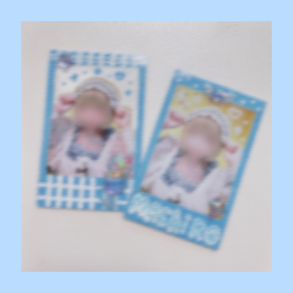 【水色デコチェキ】