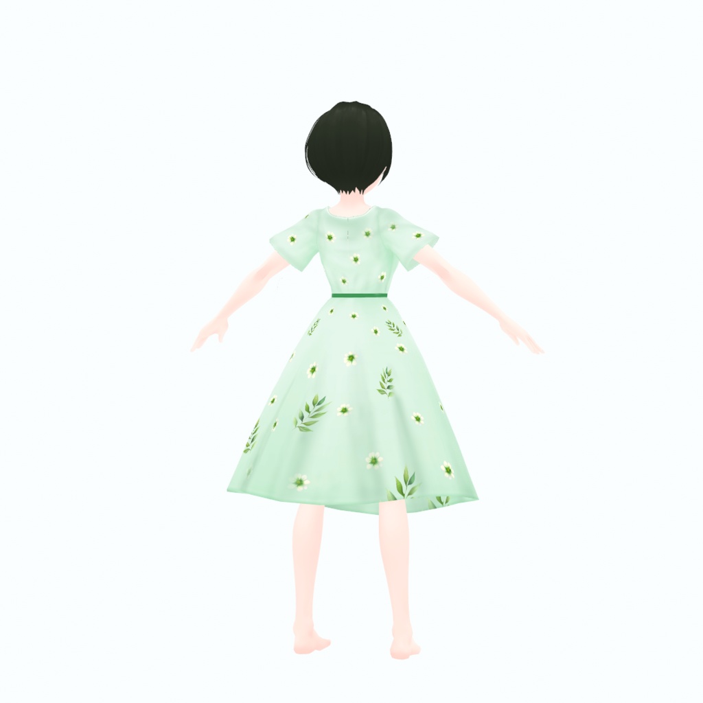 【VRoid】ボタニカルワンピース -Botanical Dress-【FREE】