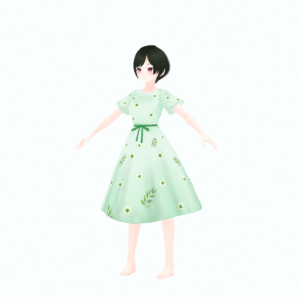 【VRoid】ボタニカルワンピース -Botanical Dress-【FREE】