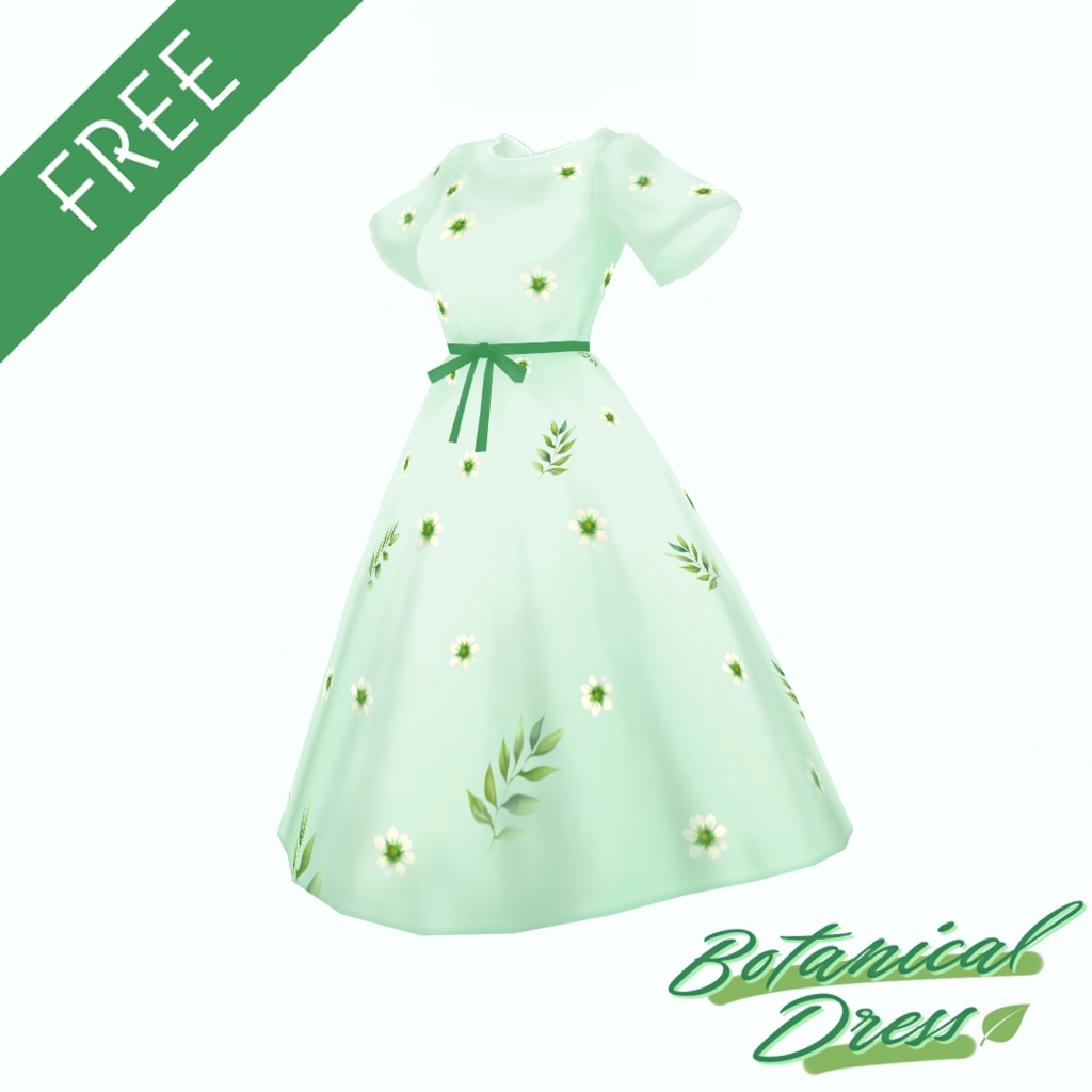 【VRoid】ボタニカルワンピース -Botanical Dress-【FREE】