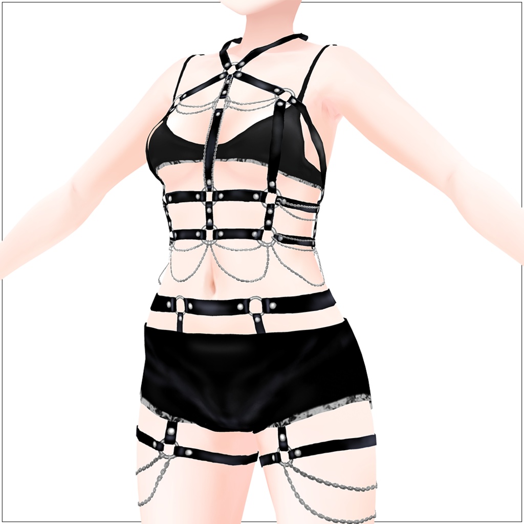 【VRoid】コケティッシュなハーネス -Coquettish Harness-