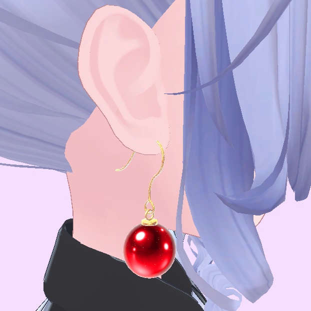 【FREE】クリスマスオーナメントピアス【VRChat想定】