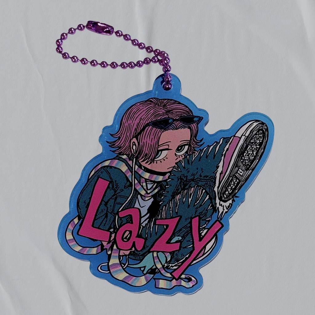 Lazy　Acrylic keychain