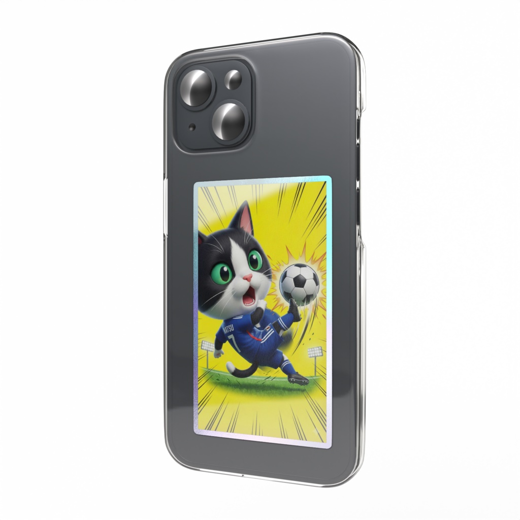 オーロラ スマホ ステッカー サッカーVer