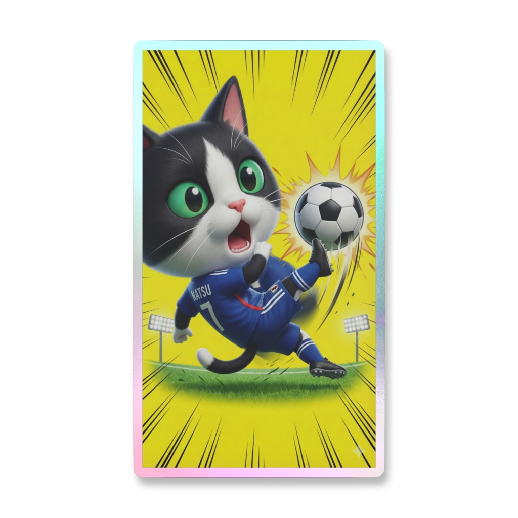オーロラ スマホ ステッカー サッカーVer