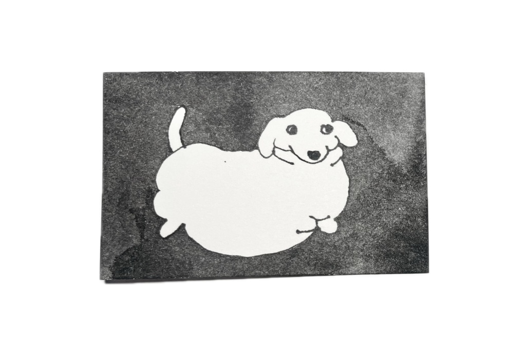 小さな絵ガチャ(おまかせ絵お届け) -  太ったダックスフンド