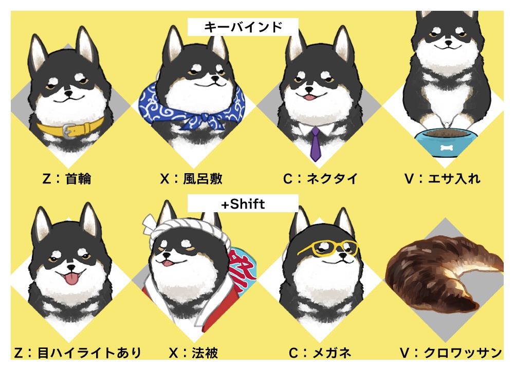 【Live2Dモデル】柴犬(3カラー)