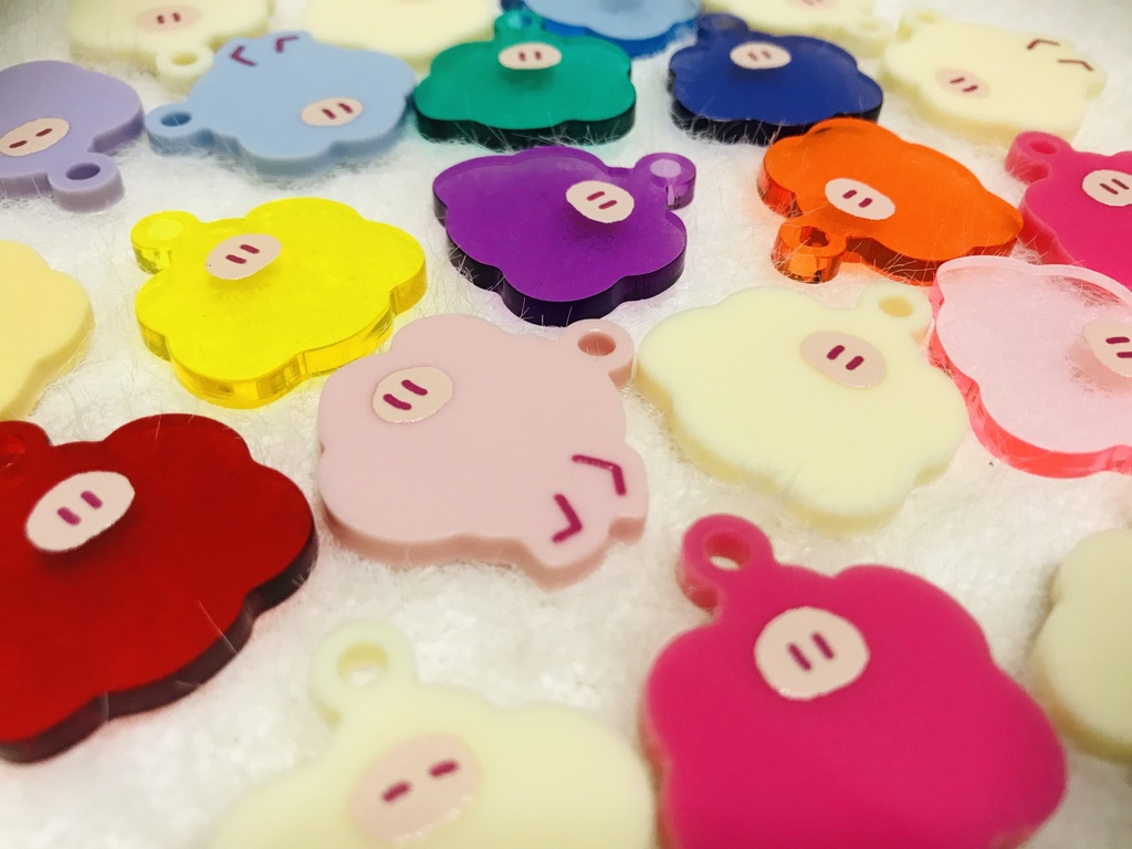 ランダムもこもこアクリルチャーム