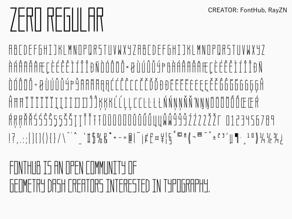 【FontHub】FH-Zero