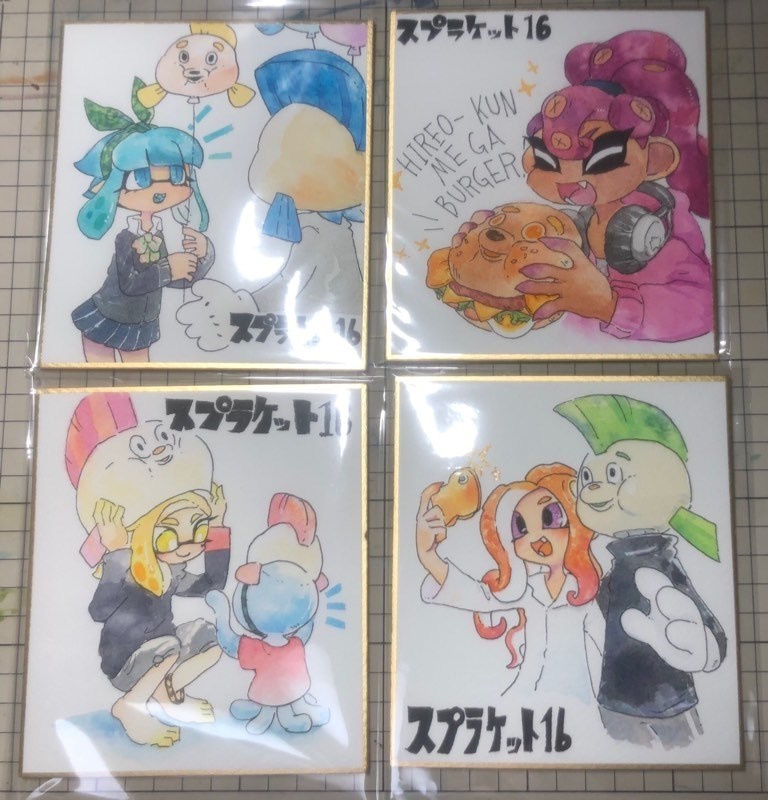 スプラトゥーン3 手描き色紙イラスト - 日用品/インテリア